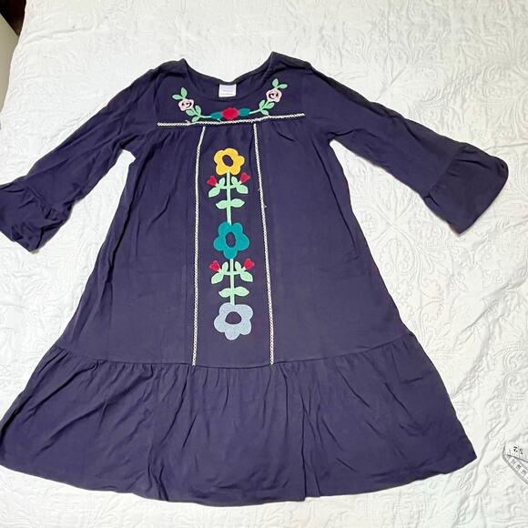Hanna Andersson Wintry Wonderland Embroidered Dress Size 10 - Picture 2 of 5